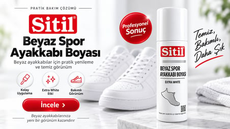 Sitil Beyaz Sneaker Beyaz Spor Ayakkabı Boyası Likit (Yenileyici) 75 ML (2 Li Set)