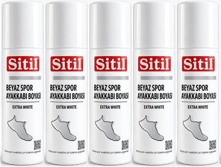 Sitil Beyaz Sneaker Beyaz Spor Ayakkabı Boyası Likit (Yenileyici) 75 ML (5 Li Set)