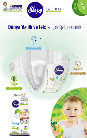 Sleepy Bebek Bezi Naturel Beden:2 (3-6Kg) Mini 252 Adet Jumbo Süper Avantaj Pk