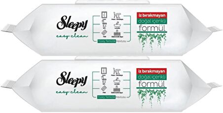 Sleepy Easy Clean Yüzey Temizlik Havlusu 100 Yaprak Plastik Kapaklı (2 Li Set) 200 Yaprak