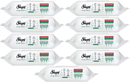 Sleepy Easy Clean Yüzey Temizlik Havlusu 100 Yaprak Plastik Kapaklı (9 Lu Set) 900 Yaprak