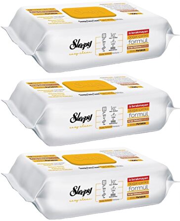 Sleepy Easy Clean Yüzey Temizlik Havlusu 100 Yaprak Arap Sabunlu Plstk Kapak (3 Lü Set) 300 Yaprak