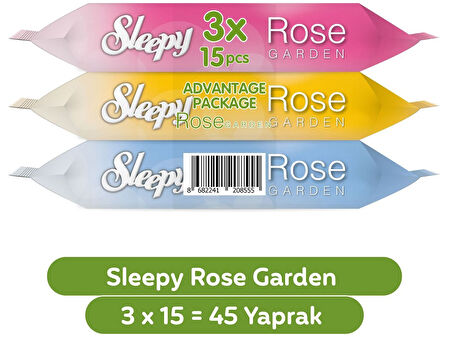 Sleepy Islak Havlu Cep Mendil 15 Yaprak (24 Lü Set) Travel Pk Rose/Garden (8PK*3) 360 Yaprak