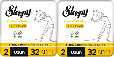 Sleepy Extra Günlük Ped Uzun 64 Adet Standart Pk (2PK*32)