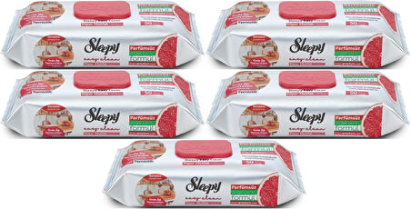 Sleepy Easy Clean Yüzey Temizlik Mutfak Havlusu-Mendili  50 Yaprak Greyfurt Yağlı (5Li Set) 250 Yprk