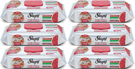 Sleepy Easy Clean Yüzey Temizlik Mutfak Havlusu-Mendili  50 Yaprak Greyfurt Yağlı (6Lı Set) 300 Yprk