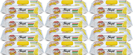 Sleepy Easy Clean Yüzey Temizlik Mutfak Havlusu-Mendili  50 Yaprak Limon Yağlı (12Li Set) 600 Yaprak
