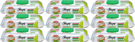 Sleepy Easy Clean Yüzey Temizlik Mutfak Havlusu -Mendili  50 Yaprak Bergomot Yağlı (9Lu Set) 450Yprk