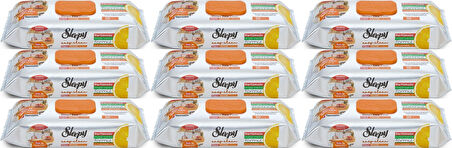 Sleepy Easy Clean Yüzey Temizlik Mutfak Havlusu -Mendili  50 Yaprak Portakal Yağlı (9Lu Set) 450Yprk