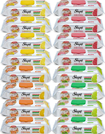 Sleepy Easy Clean Yüzey Temizlik Mutfak Havlusu - Mendili 50 Yaprak Karma (16 Lı Set)