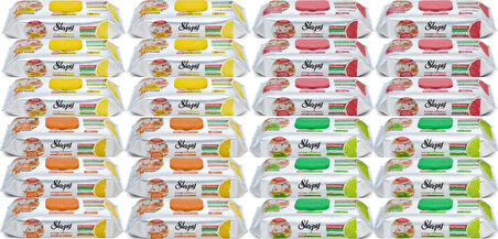 Sleepy Easy Clean Yüzey Temizlik Mutfak Havlusu - Mendili 50 Yaprak Karma (24 Lü Set)