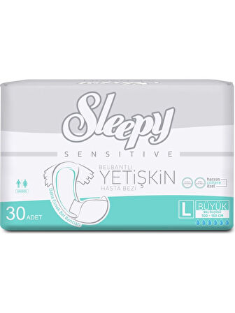 Sleepy Yetişkin Hasta Bezi Bel Bantlı L - Large - Büyük 120 Adet (4PK*30)