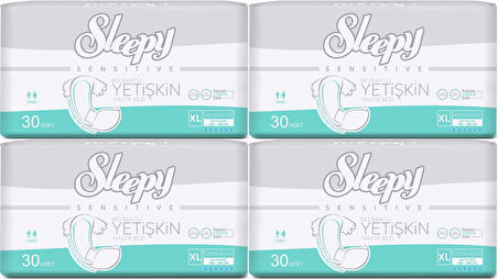 Sleepy Yetişkin Hasta Bezi Bel Bantlı XL - Extra Large - Ekstra Large 120 Adet (4PK*30)