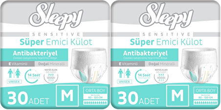 Sleepy Hasta Bezi Yetişkin Emici Külot M - Orta - Medium 60 Adet (2PK*30)
