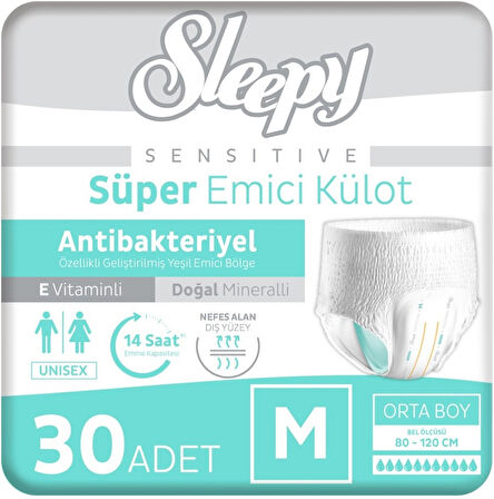 Sleepy Hasta Bezi Yetişkin Emici Külot M - Orta - Medium 60 Adet (2PK*30)
