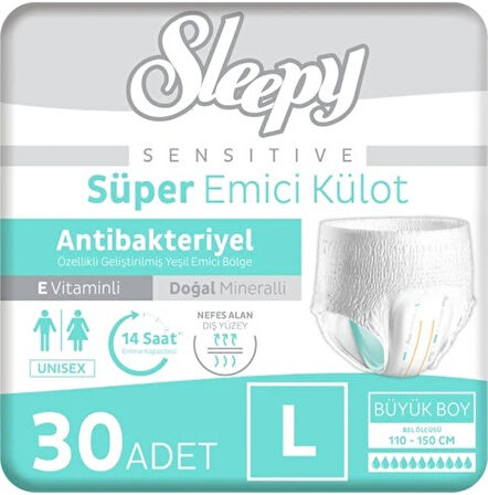 Sleepy Hasta Bezi Yetişkin Emici Külot L - Büyük - Large 150 Adet (5PK*30)