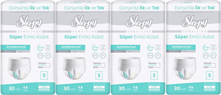 Sleepy Hasta Bezi Yetişkin Emici Külot S - Küçük - Small 120 Adet (4PK*30)
