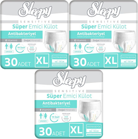 Sleepy Hasta Bezi Yetişkin Emici Külot XL - Ekstra Büyük - Extra Large 90 Adet (3PK*30)