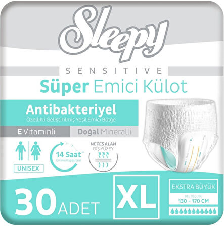 Sleepy Hasta Bezi Yetişkin Emici Külot XL - Ekstra Büyük - Extra Large 90 Adet (3PK*30)