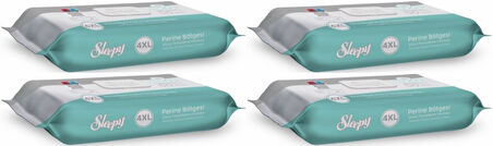 Sleepy Perine Bölgesi ve Vücut Temizleme Islak Mendil Havlu 50 Yaprak (Ebat 4XL) (4 Lü Set)