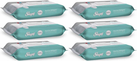 Sleepy Perine Bölgesi ve Vücut Temizleme Islak Mendil Havlu 50 Yaprak (Ebat 4XL) (6 Lı Set)
