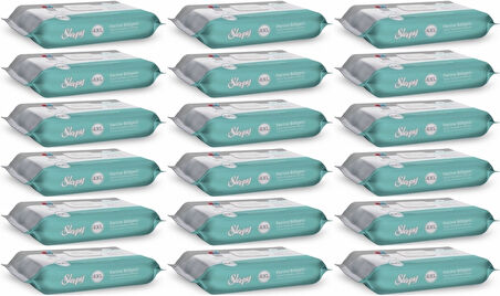 Sleepy Perine Bölgesi ve Vücut Temizleme Islak Mendil Havlu 50 Yaprak (Ebat 4XL) (18 Li Set)