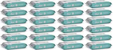 Sleepy Perine Bölgesi ve Vücut Temizleme Islak Mendil Havlu 50 Yaprak (Ebat 4XL) (24 Lü Set)