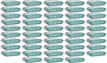 Sleepy Perine Bölgesi ve Vücut Temizleme Islak Mendil Havlu 50 Yaprak (Ebat 4XL) (48 Li Set)