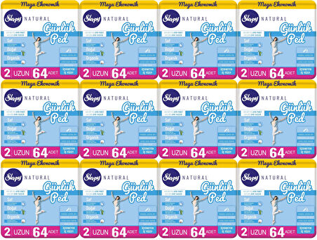Sleepy Natural Günlük Ped Uzun 768 Adet Mega Pk (12PK*64)
