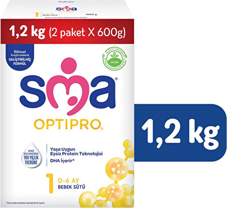 Sma Optipro 1200GR No:1 Bebek Sütü (0-6 Ay) Kutu (3 Lü Set)