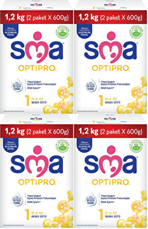 Sma Optipro 1200GR No:1 Bebek Sütü (0-6 Ay) Kutu (4 Lü Set)