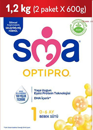 Sma Optipro 1200GR No:1 Bebek Sütü (0-6 Ay) Kutu (4 Lü Set)