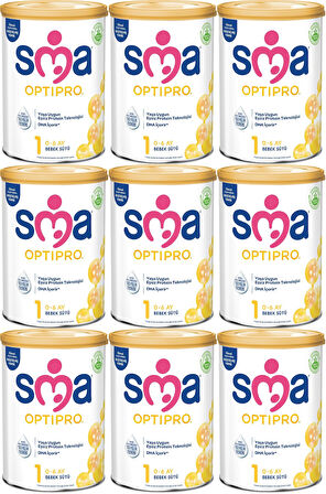 Sma Optipro 800GR No:1 Bebek Sütü (0-6 Ay) (9 Lu Set)