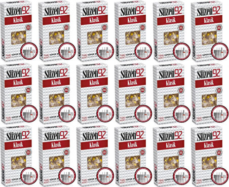 Süzen92 Klasik Sigara Ağızlık Filtresi 2592 Adet Fırsat Pk Kutu (18PK*144)