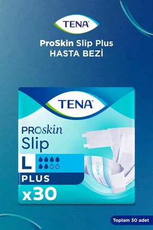 Tena Proskin Slip Plus Bel Bantlı Yetişkin Bezi L - Büyük - Large 90 Adet