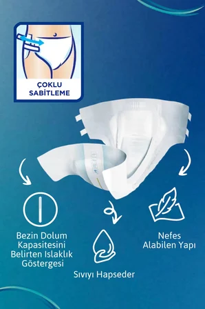 Tena Proskin Slip Plus Bel Bantlı Yetişkin Bezi L - Büyük - Large  180 Adet