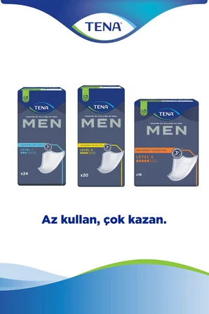 Tena Men Emici Koruma Level 2 Erkek Mesane Pedi 80 Adet