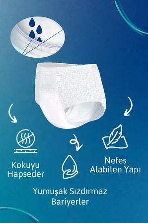 Tena Proskin Pants Süper Night Gece Emici Külot Yetişkin Bezi M - Orta - Medium 60 Adet