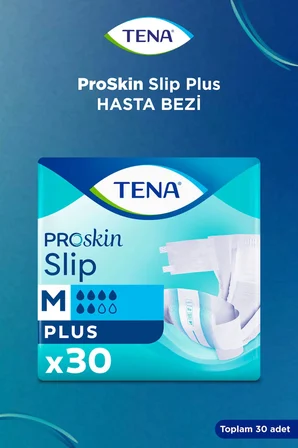 Tena Proskin Slip Plus Bel Bantlı Yetişkin Bezi M - Orta - Medium 180 Adet