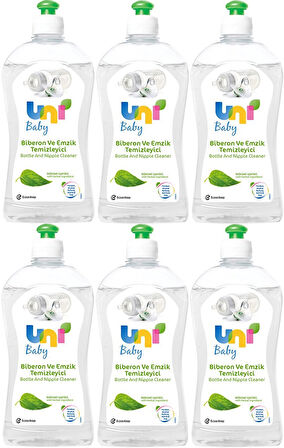 Uni Baby Biberon ve Emzik Temizleyici 500ML (6 Lı Set)