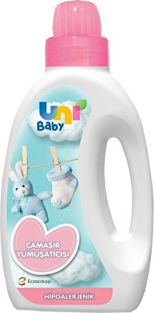 Uni Baby Çamaşır Yumuşatıcı 1500Ml Hassas Ciltler İçin/Hipoalerjenik (Pembe) (2 Li Set)