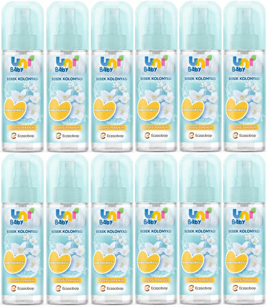 Uni Baby Bebek Kolonyası 150ML Nemlendiricili/Çiçeksi Ferahlık (12 Li Set)