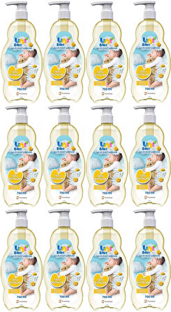 Uni Baby Bebek Şampuanı 700ML Tatlı Rüyalar (Pompalı) (12 Li Set)