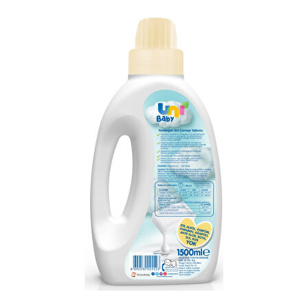 Uni Baby Yeni Doğan Çamaşır Deterjanı/Sabunu 1500ML (Sarı) (2 Li Set)