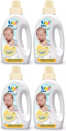 Uni Baby Yeni Doğan Çamaşır Deterjanı/Sabunu 1500ML (Sarı) (4 Lü Set)