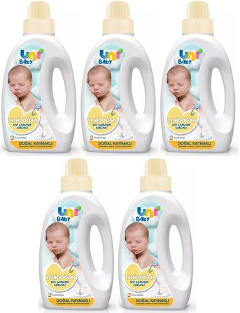 Uni Baby Yeni Doğan Çamaşır Deterjanı/Sabunu 1500ML (Sarı) (5 Li Set)