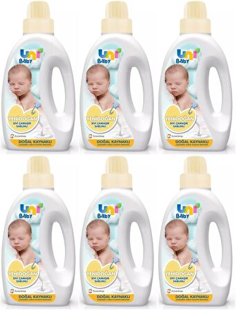 Uni Baby Yeni Doğan Çamaşır Deterjanı/Sabunu 1500ML (Sarı) (6 Lı Set)