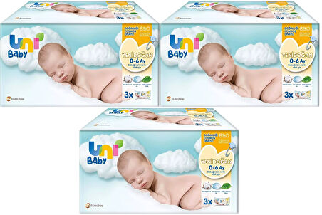 Uni Baby Islak Havlu Hassas Yeni Doğan 40 Yaprak (9 Lu Set) 360 Yaprak (Narin Ciltler için) (3PK*3)