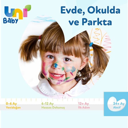 Uni Baby Islak Havlu Mendil 52 Yaprak Aktif 72 Li Set (18PK*4) 3744 Yaprak