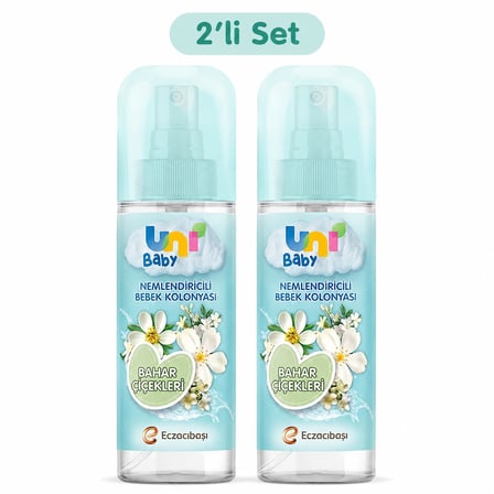 Uni Baby Bebek Kolonyası 150ML Nemlendiricili - Bahar Çiçekleri (2 Li Set)